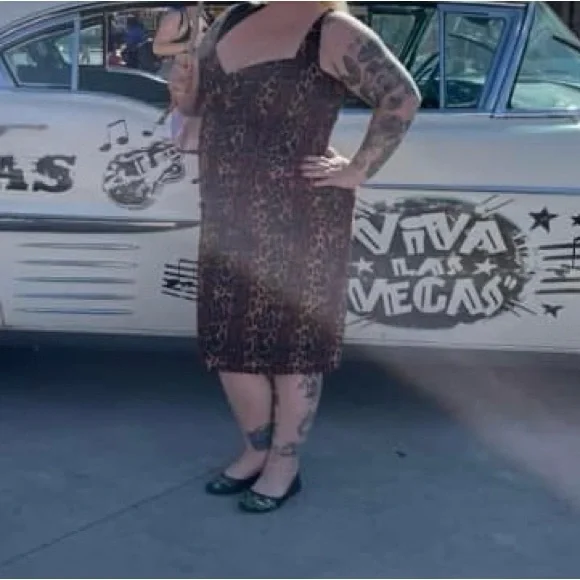 Pinup Girl Clothing Leopard Print Dress - Picture 5 of 6